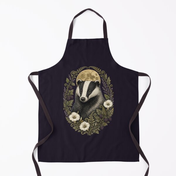 Item preview, Moonlit Badger of the Hidden Grove designed and sold by printheavenart.