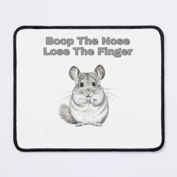 Item preview, Feisty Chinchilla Boop Warning Pencil Sketch designed and sold by NatureUnleashed.