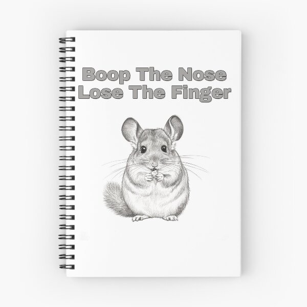 Item preview, Feisty Chinchilla Boop Warning Pencil Sketch designed and sold by NatureUnleashed.