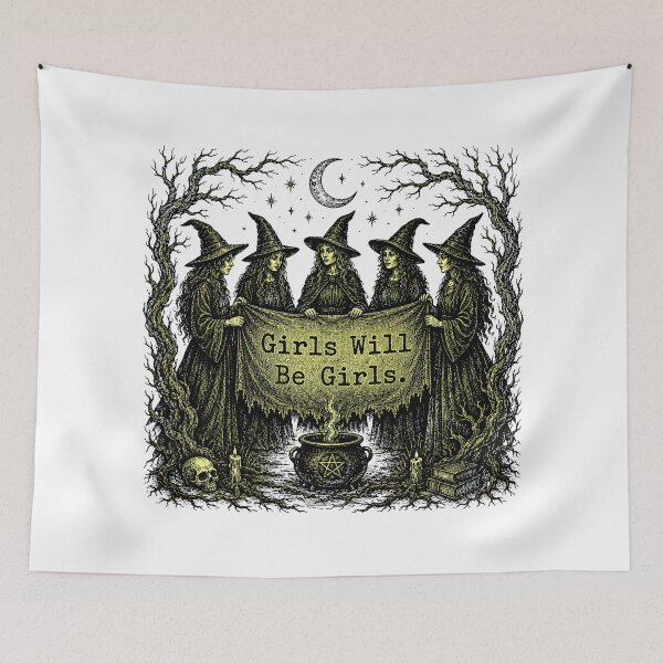 Item preview, Feminist Witch Coven Gothic Woodcut Occult Sisterhood designed and sold by chattsuede.
