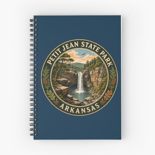 Item preview, Petit Jean State Park Arkansas Illustration Travel Art Badge designed and sold by KrisSidDesigns.