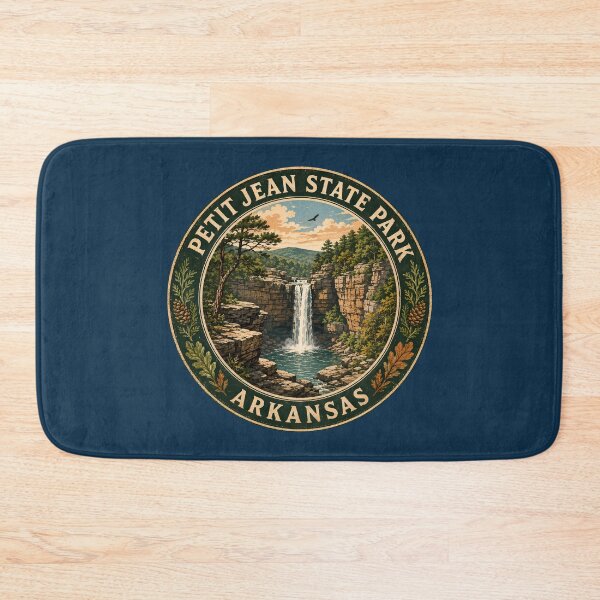 Item preview, Petit Jean State Park Arkansas Illustration Travel Art Badge designed and sold by KrisSidDesigns.