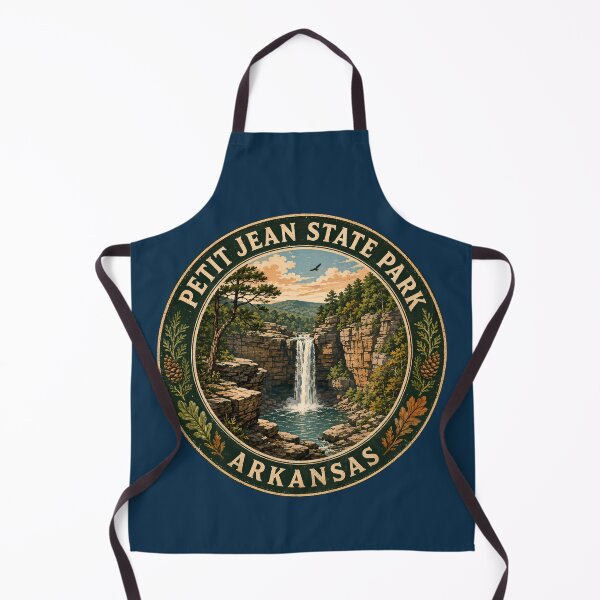 Item preview, Petit Jean State Park Arkansas Illustration Travel Art Badge designed and sold by KrisSidDesigns.