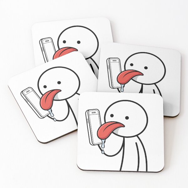 Item preview, Funny Stickman Licking Phone Screen Meme Humor designed and sold by MAXIZPRINT.