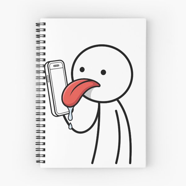 Item preview, Funny Stickman Licking Phone Screen Meme Humor designed and sold by MAXIZPRINT.
