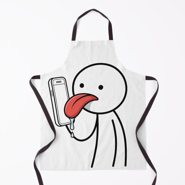Item preview, Funny Stickman Licking Phone Screen Meme Humor designed and sold by MAXIZPRINT.