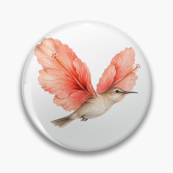 Item preview, Bird with wings made of hibiscus flowers designed and sold by Kisho.