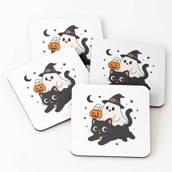 Item preview, Ghost Riding Black Cat Witch Hat Halloween designed and sold by chattsuede.