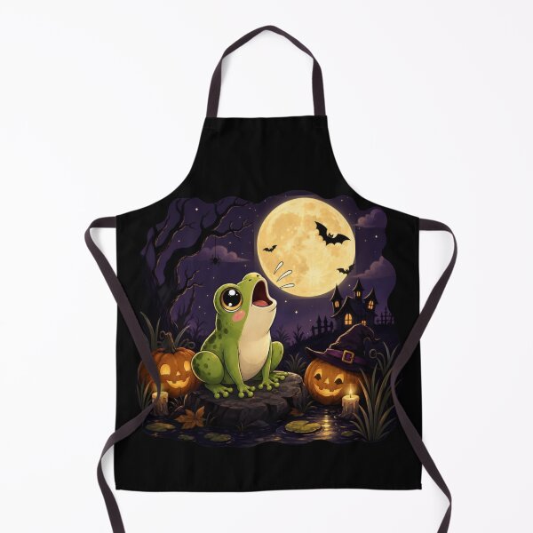 Item preview, Frog Howling At The Moon Halloween Funny Gifts For Frog Lovers designed and sold by EdithPrint.