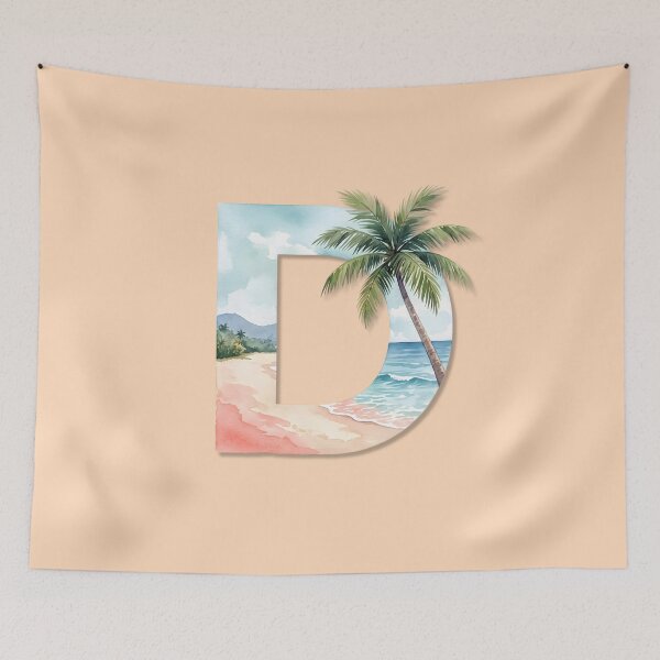 Item preview, Coastal Initial D Beach Monogram Ocean Personalized Design designed and sold by Sea Gem.