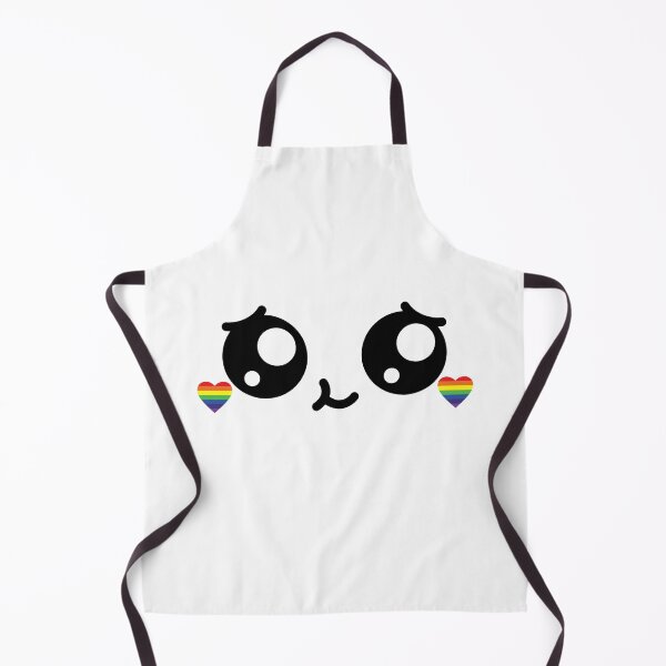 Item preview, Cute kawaii shy rainbow heart cheeks face designed and sold by BlushyPrint.