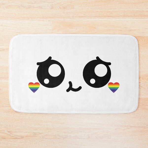 Item preview, Cute kawaii shy rainbow heart cheeks face designed and sold by BlushyPrint.
