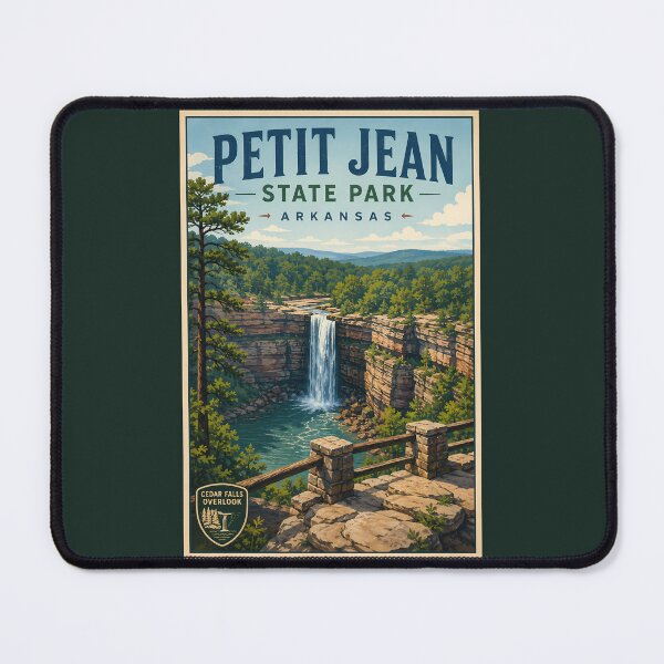 Item preview, Petit Jean State Park Arkansas Illustration Travel Art Vintage designed and sold by KrisSidDesigns.