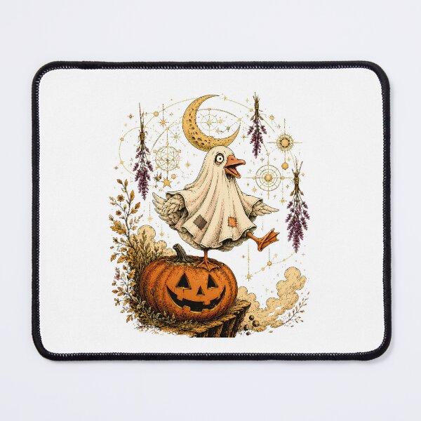 Item preview, Cottagecore Ghost Duck Pumpkin Halloween Celestial Moon designed and sold by chattsuede.