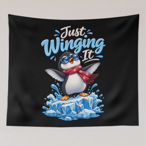 Item preview, Just Winging It Penguin designed and sold by Side Quest Co..