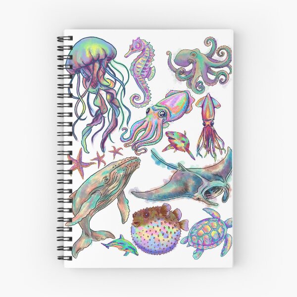 Item preview, Ocean Water Animals, watercolour  art style designed and sold by DoodlingMissy.