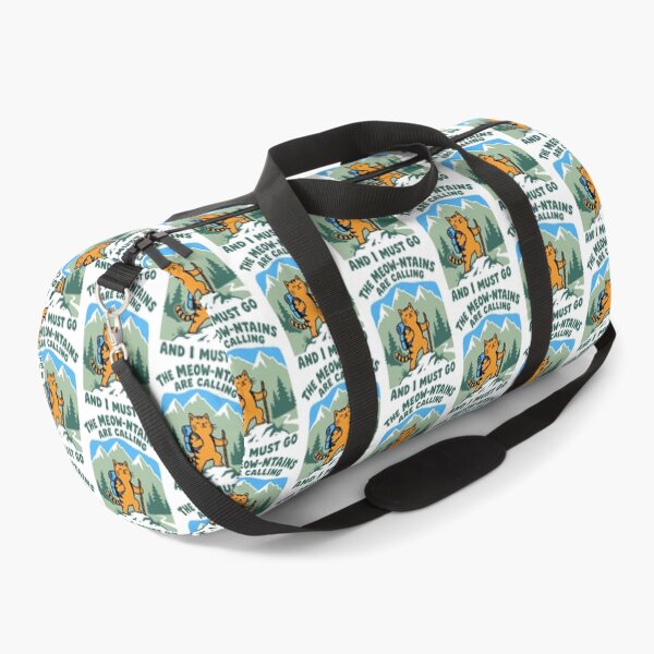 Item preview, The meow-ntains are calling cat hiking designed and sold by Traveldrawings.