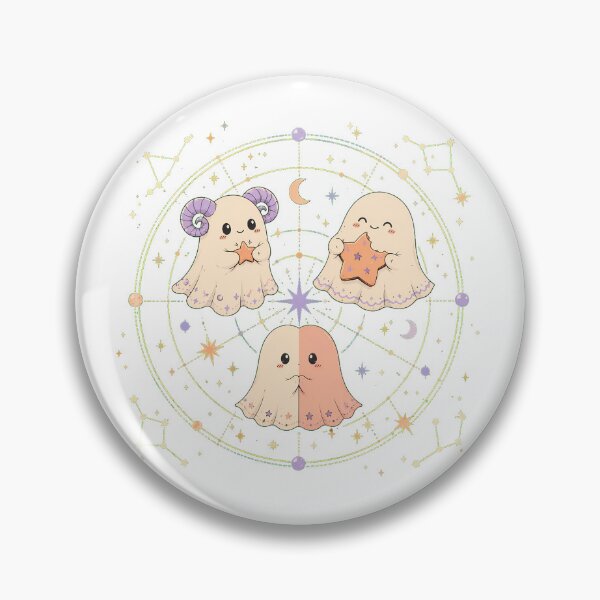 Item preview, Pastel Goth Astrology Ghosts Celestial Zodiac Chart designed and sold by chattsuede.