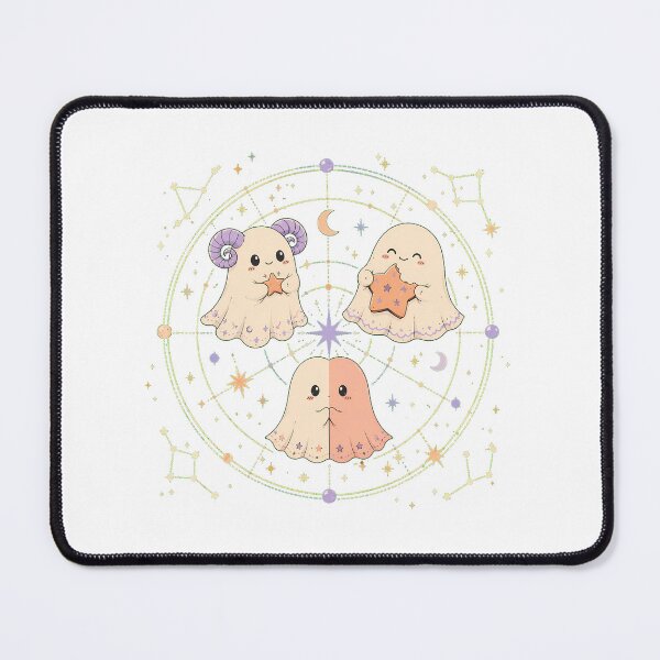 Item preview, Pastel Goth Astrology Ghosts Celestial Zodiac Chart designed and sold by chattsuede.