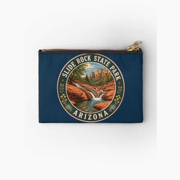Item preview, Slide Rock State Park Arizona Illustration Travel Art Badge designed and sold by KrisSidDesigns.