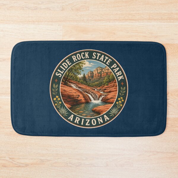 Item preview, Slide Rock State Park Arizona Illustration Travel Art Badge designed and sold by KrisSidDesigns.