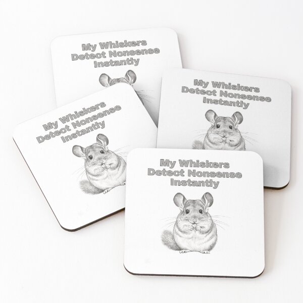 Item preview, Long Whiskered Chinchilla Nonsense Radar Sketch designed and sold by NatureUnleashed.