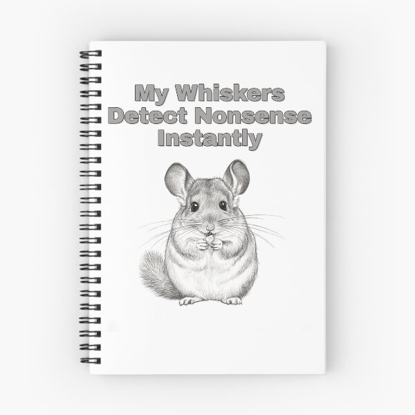 Item preview, Long Whiskered Chinchilla Nonsense Radar Sketch designed and sold by NatureUnleashed.