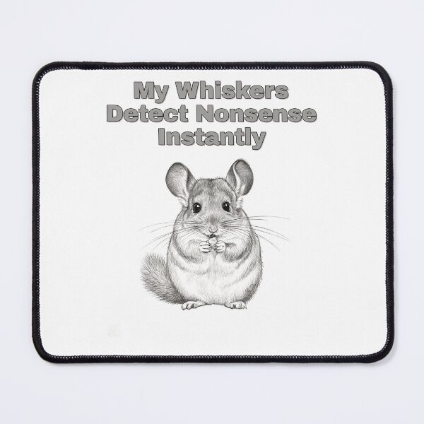Item preview, Long Whiskered Chinchilla Nonsense Radar Sketch designed and sold by NatureUnleashed.