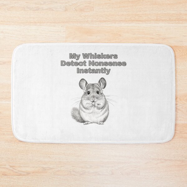 Item preview, Long Whiskered Chinchilla Nonsense Radar Sketch designed and sold by NatureUnleashed.