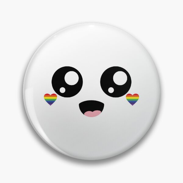 Item preview, Adorable kawaii happy rainbow heart cheeks face designed and sold by BlushyPrint.