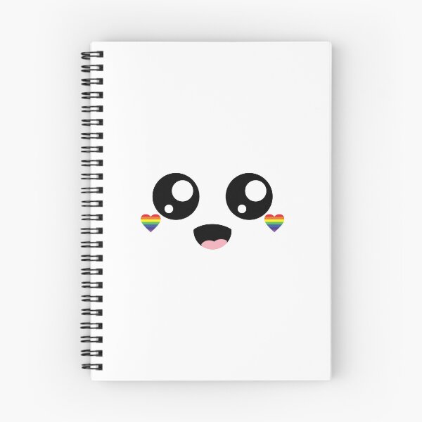 Item preview, Adorable kawaii happy rainbow heart cheeks face designed and sold by BlushyPrint.