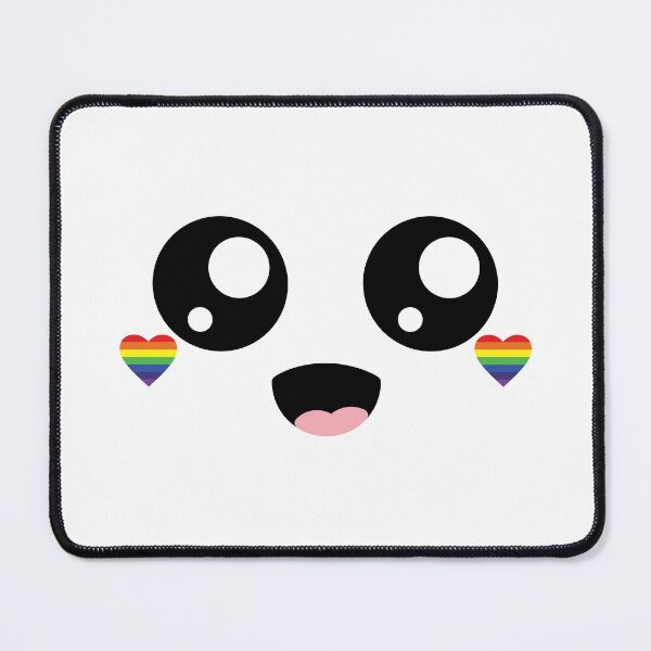 Item preview, Adorable kawaii happy rainbow heart cheeks face designed and sold by BlushyPrint.