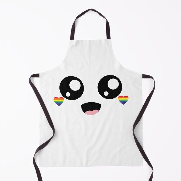 Item preview, Adorable kawaii happy rainbow heart cheeks face designed and sold by BlushyPrint.