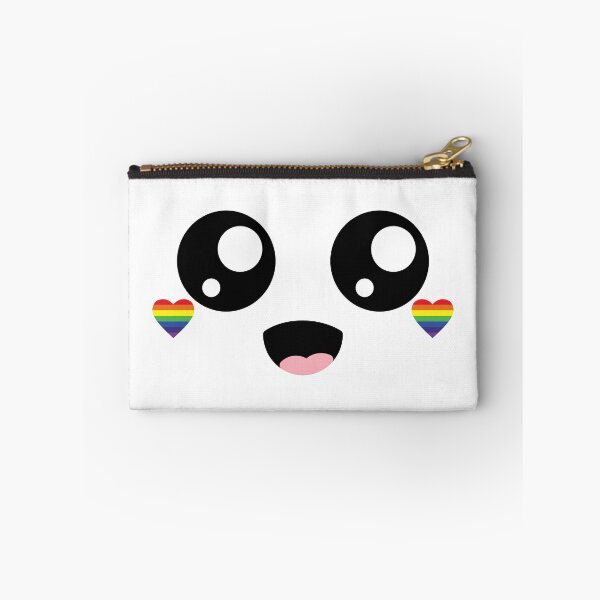 Item preview, Adorable kawaii happy rainbow heart cheeks face designed and sold by BlushyPrint.