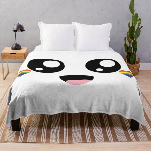 Item preview, Adorable kawaii happy rainbow heart cheeks face designed and sold by BlushyPrint.