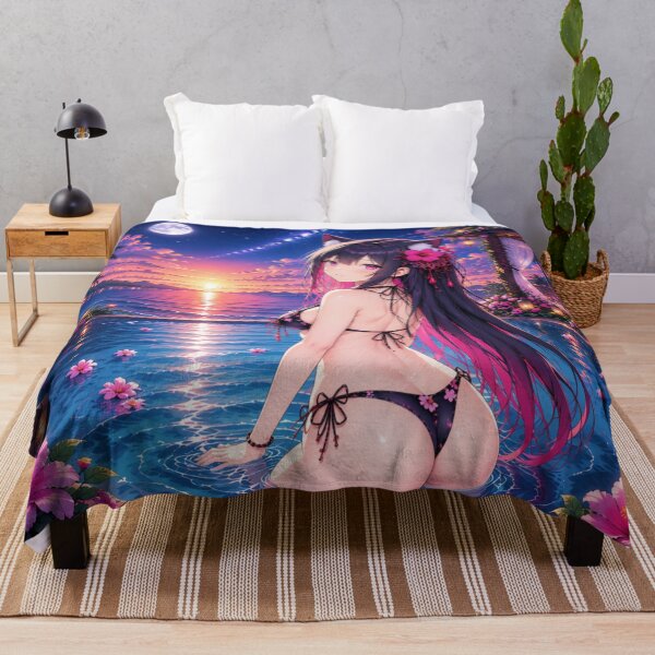 Artikelvorschau, Midnight Hibiscus – Tropical Poolside Anime entworfen und verkauft von Revyra Design .