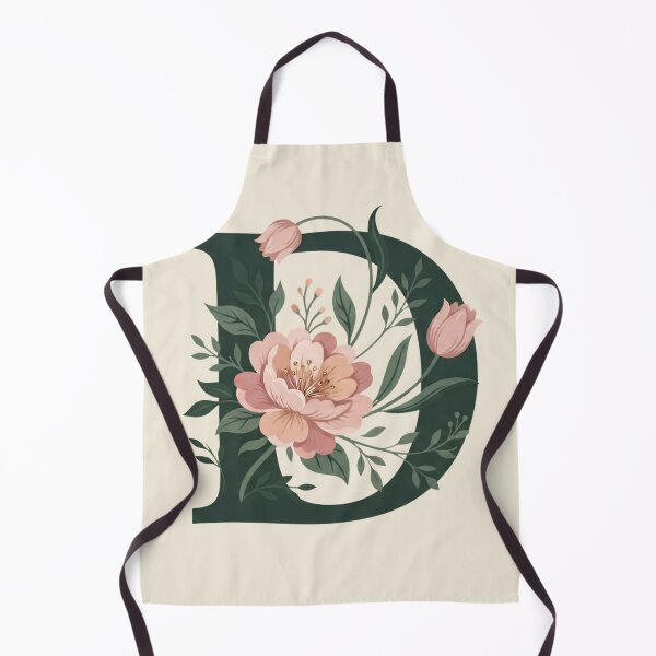 Item preview, Blush pink Floral Letter D Monogram Botanical designed and sold by ITCHAWAWAA.
