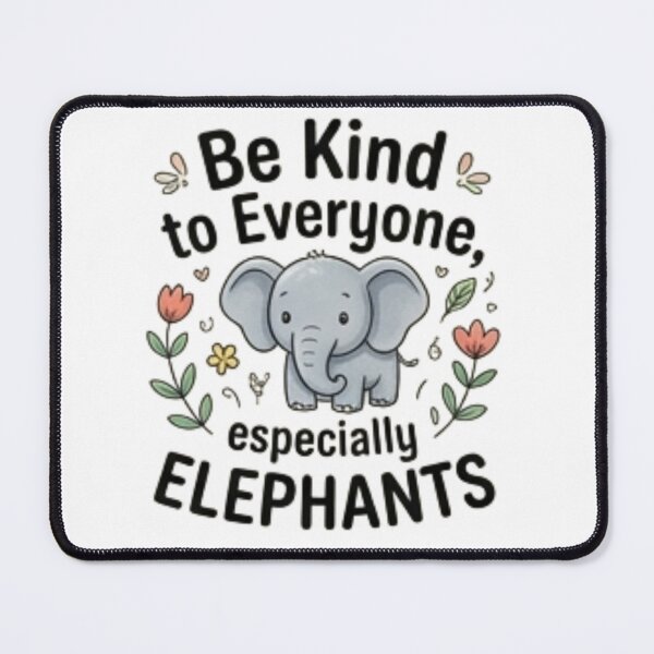Item preview, Be Kind to Everyone Especially Elephants — Cute Elephant Design designed and sold by Tipsy24.