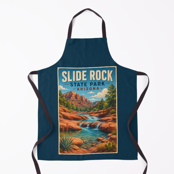 Item preview, Slide Rock State Park Arizona Illustration Travel Art Vintage designed and sold by KrisSidDesigns.