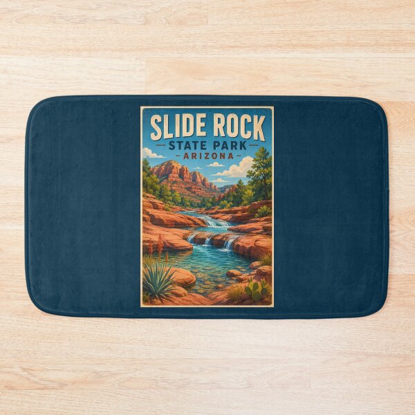 Item preview, Slide Rock State Park Arizona Illustration Travel Art Vintage designed and sold by KrisSidDesigns.