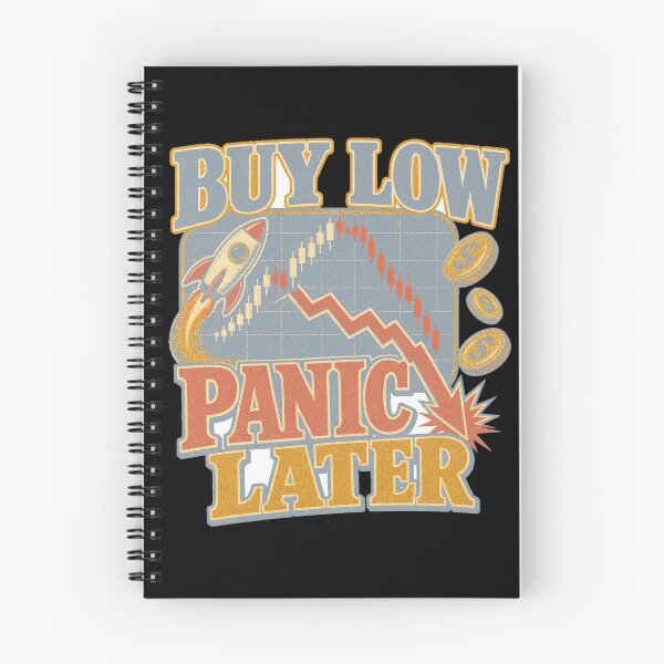 Item preview, Buy Low Panic Later Funny Trading — Dark Edition designed and sold by TheOddPrints.