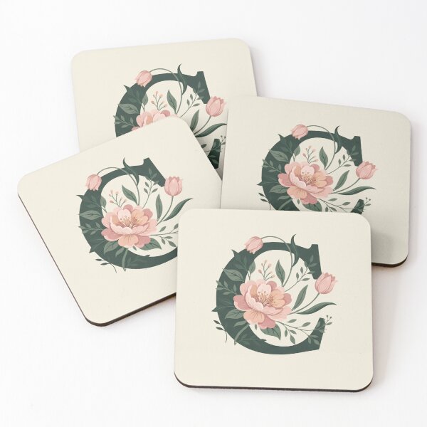 Item preview,  Blush pink Floral Letter C Monogram Botanical designed and sold by ITCHAWAWAA.