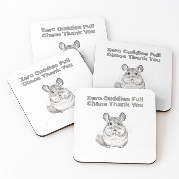 Item preview, Anti Cuddle Chinchilla Chaos Pencil Sketch Art designed and sold by NatureUnleashed.
