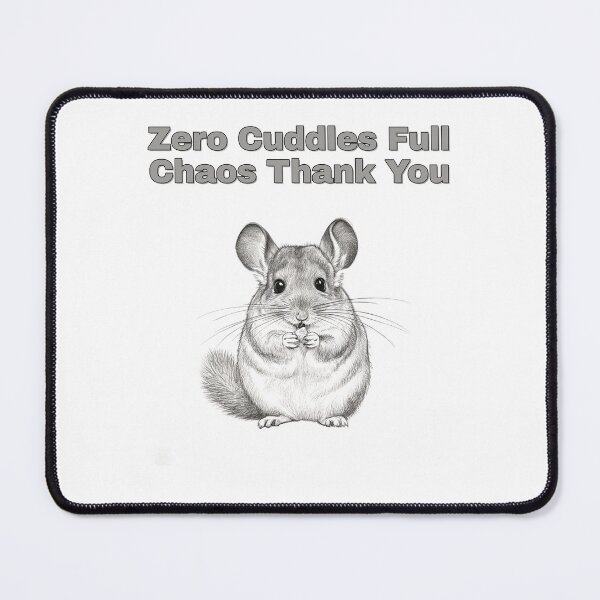 Item preview, Anti Cuddle Chinchilla Chaos Pencil Sketch Art designed and sold by NatureUnleashed.