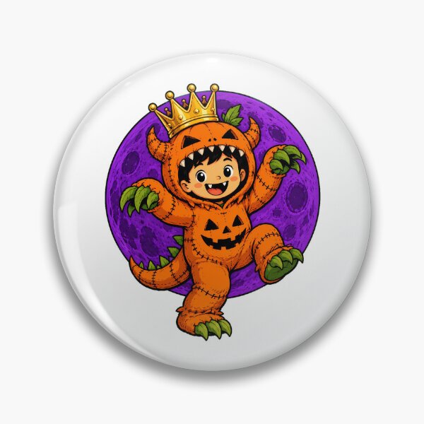 Item preview, Wild Pumpkin Monster King Halloween Crown Boy designed and sold by chattsuede.