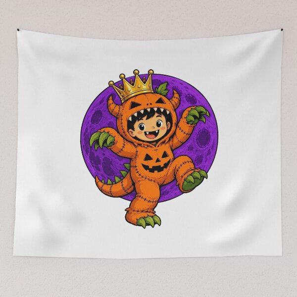 Item preview, Wild Pumpkin Monster King Halloween Crown Boy designed and sold by chattsuede.