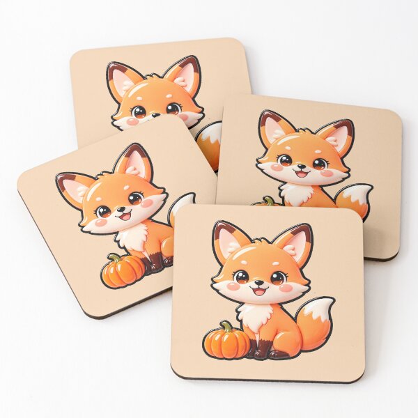 Item preview, Cute Autumn Fox with Pumpkin designed and sold by Raloel Art.