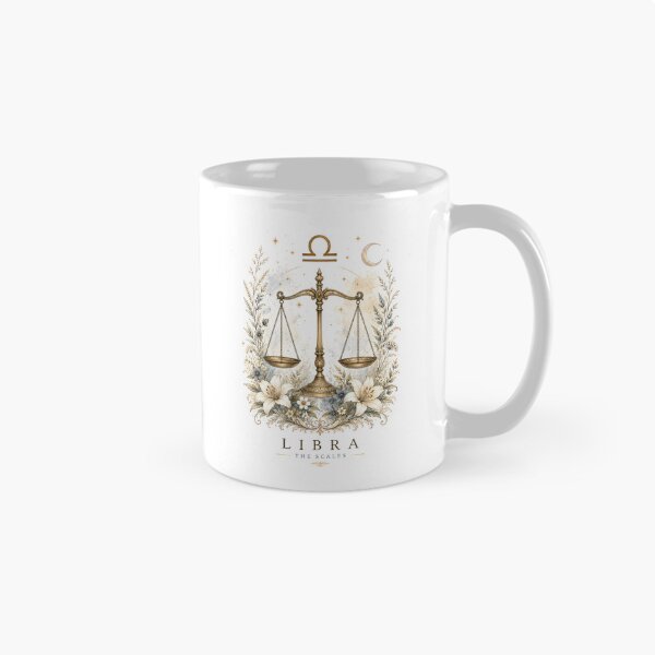 Item preview, Libra The Scales - Botanical Zodiac Art designed and sold by Shadow Sprite Art.
