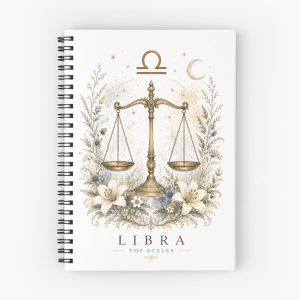 Item preview, Libra The Scales - Botanical Zodiac Art designed and sold by Shadow Sprite Art.