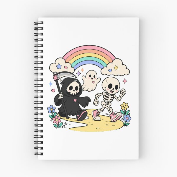 Item preview, Pastel Goth Grim Reaper Skeleton Rainbow Path designed and sold by chattsuede.